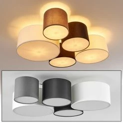 Hofstein Skelbaek Deckenleuchte Weiß, 5-flammig