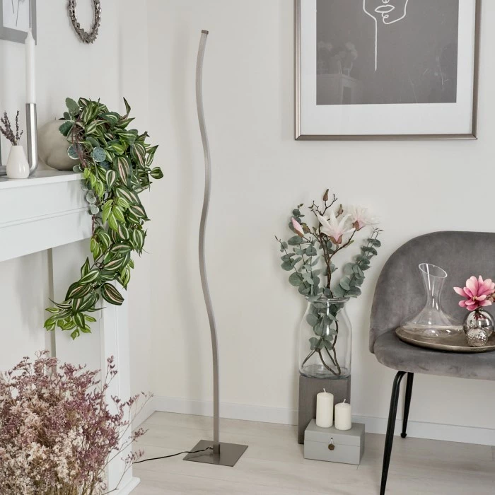 Hofstein Soyo Stehleuchte LED Nickel-Matt, 1-flammig – Bild 10