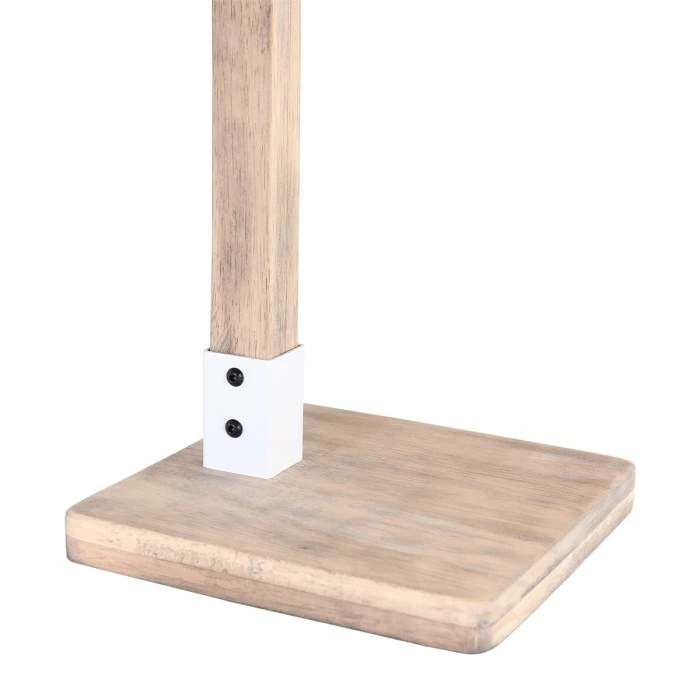 Steinhauer Gearwood Tischleuchte Weiß, Holz dunkel, 1-flammig – Bild 12