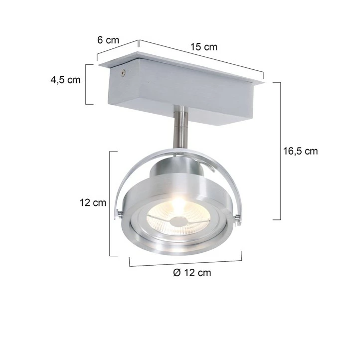 Steinhauer Mexlite Strahler LED Edelstahl, 1-flammig – Bild 6
