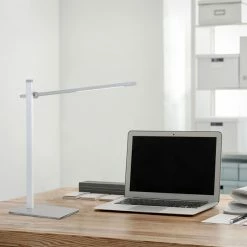 Steinhauer Stekk Tischleuchte LED Edelstahl, Weiß, 1-flammig