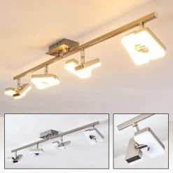 Hofstein Sumoas Deckenspot LED Nickel-Matt, 4-flammig