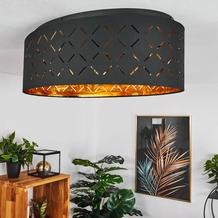 Hofstein Tallaboa Deckenleuchte Schwarz, 3-flammig – Bild 2