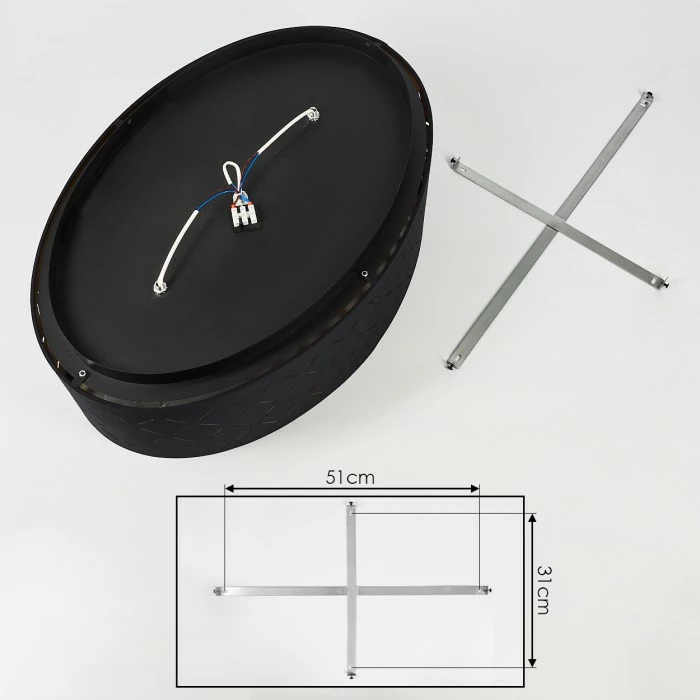 Hofstein Tallaboa Deckenleuchte Schwarz, 3-flammig – Bild 5
