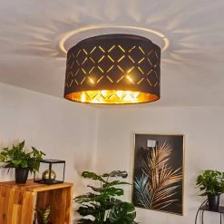 Hofstein Tallaboa Deckenleuchte Schwarz, 2-flammig