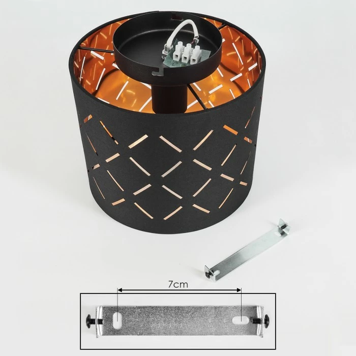 Hofstein Tallaboa Deckenleuchte Schwarz, 1-flammig – Bild 5