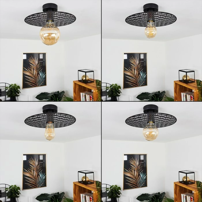 Hofstein Tebabui Deckenleuchte Schwarz, 1-flammig – Bild 2