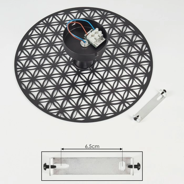 Hofstein Tebabui Deckenleuchte Schwarz, 1-flammig – Bild 5