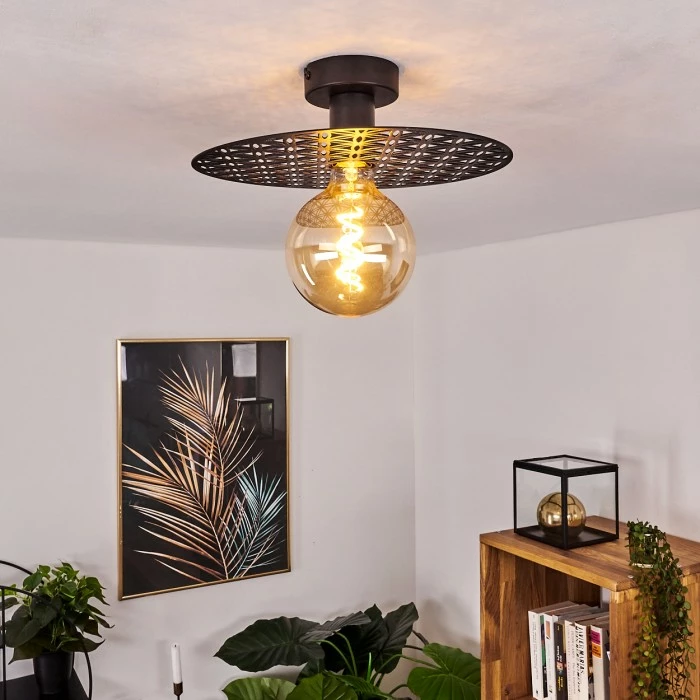 Hofstein Tebabui Deckenleuchte Schwarz, 1-flammig – Bild 9