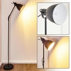 Hofstein Timola Stehleuchte Schwarz, 1-flammig