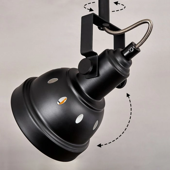 Hofstein Tita Deckenleuchte Chrom, Schwarz, 4-flammig – Bild 6