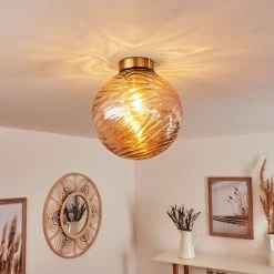 Hofstein Tomboul Deckenleuchte Gold, 1-flammig