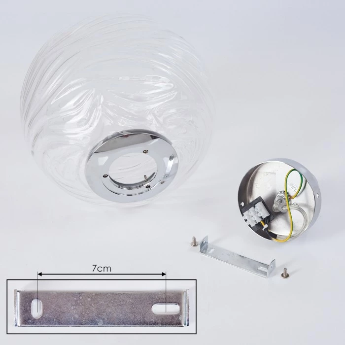 Hofstein Tomboul Deckenleuchte Chrom, 1-flammig – Bild 5