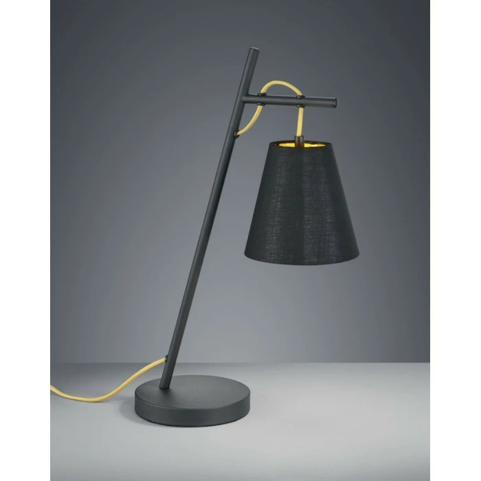 Trio Leuchten ANDREUS Tischleuchte Schwarz, 1-flammig