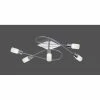 Trio Leuchten CLAPTON Deckenleuchte LED Aluminium, Edelstahl, 5-flammig