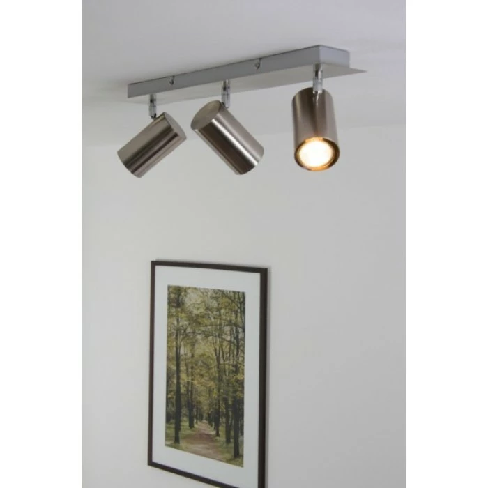 Trio Leuchten MARLEY Deckenleuchte Nickel-Matt, Edelstahl, 3-flammig