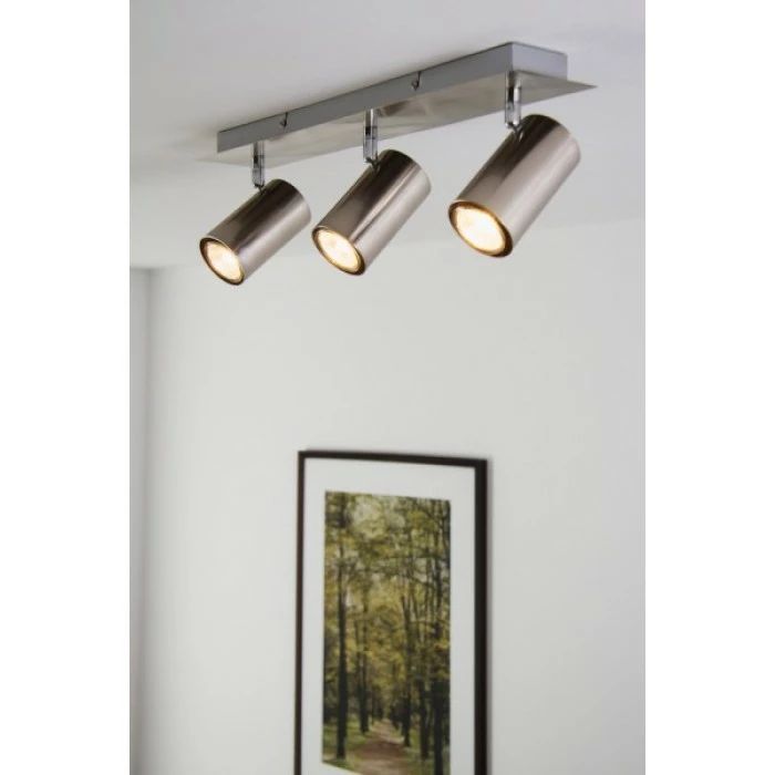 Trio Leuchten MARLEY Deckenleuchte Nickel-Matt, Edelstahl, 3-flammig – Bild 9