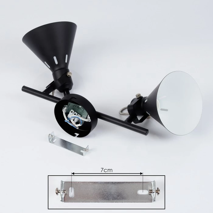 Hofstein Upiano Deckenleuchte Schwarz, 2-flammig – Bild 5