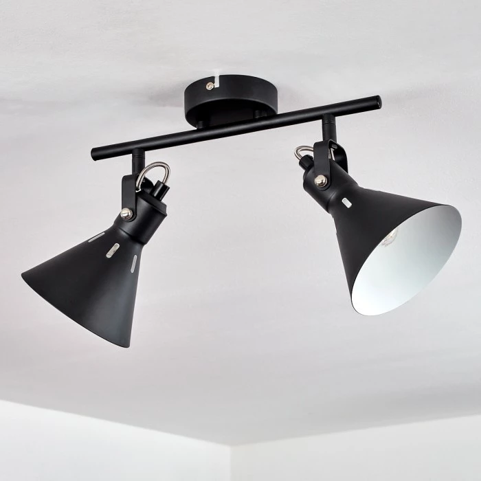 Hofstein Upiano Deckenleuchte Schwarz, 2-flammig – Bild 8