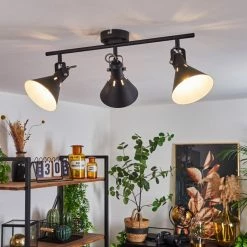 Hofstein Upiano Deckenleuchte Schwarz, 3-flammig