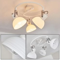 Hofstein Vezia Deckenleuchte Weiß, 3-flammig