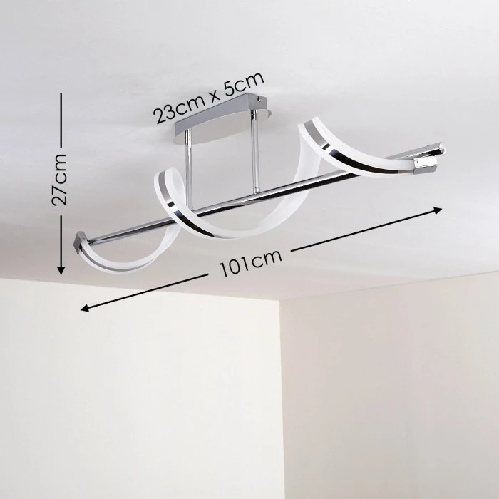 Hofstein Vora Deckenleuchte LED Chrom, 1-flammig – Bild 2