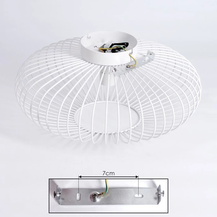 Hofstein Wemude Deckenleuchte Weiß, 1-flammig – Bild 5