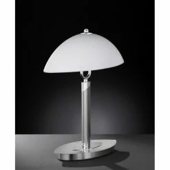 Wofi Leuchten Wofi NEWTON Tischleuchte Nickel-Matt, 2-flammig