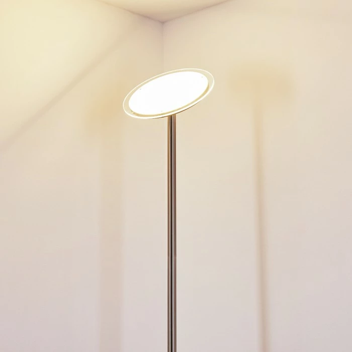 Hofstein Wonsbek Deckenfluter LED Nickel-Matt, 1-flammig – Bild 12