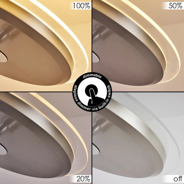 Hofstein Wonsbek Stehleuchte LED Nickel-Matt, 2-flammig – Bild 2