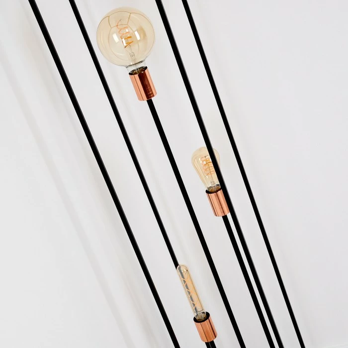 Hofstein Yuhigaoka Stehleuchte Schwarz, Kupferfarben, 3-flammig – Bild 12