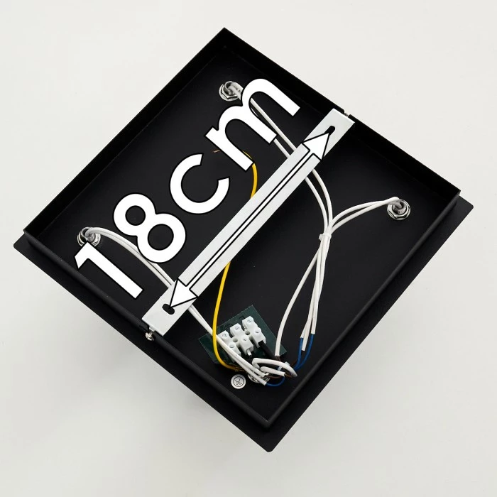 Hofstein Zuoz Deckenleuchte Chrom, Schwarz, 4-flammig – Bild 19