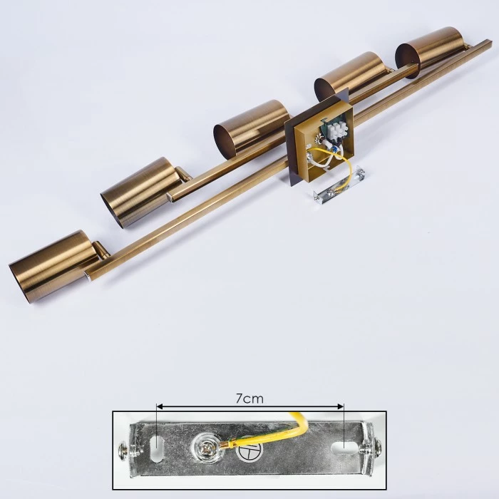 Hofstein Zuoz Deckenleuchte Altmessing, 5-flammig – Bild 5