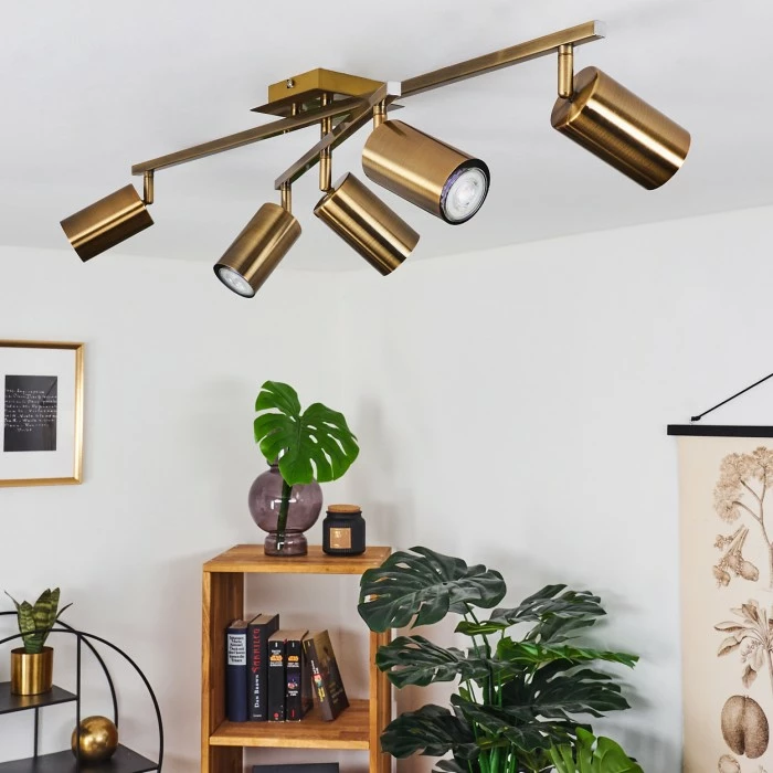 Hofstein Zuoz Deckenleuchte Altmessing, 5-flammig – Bild 10