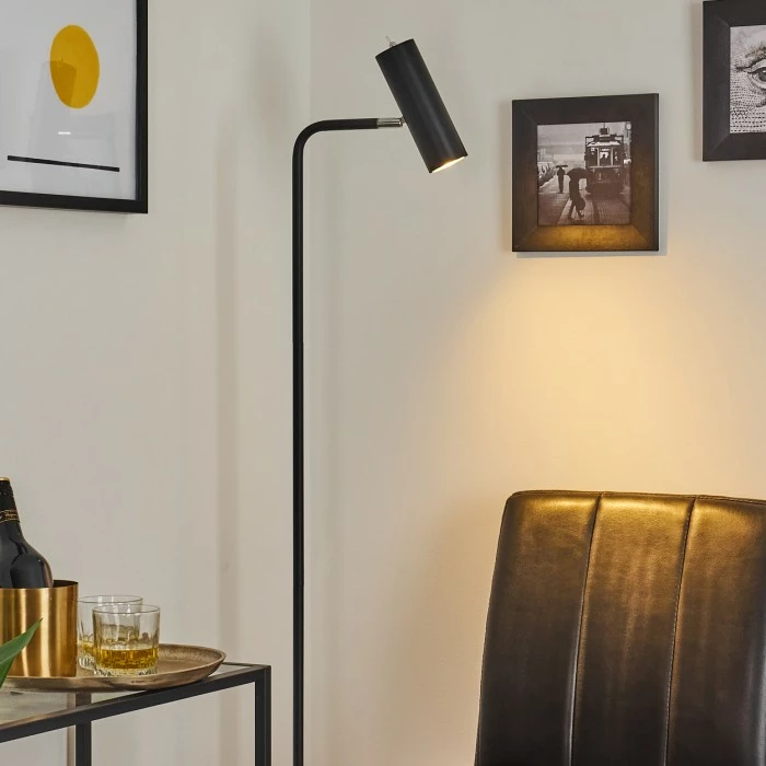 Hofstein Zuoz Stehleuchte Chrom, Schwarz, 1-flammig – Bild 11